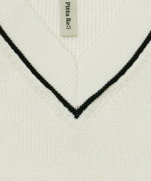 「Pitta Re:)」 ニットベスト M ネイビー レディース_画像3