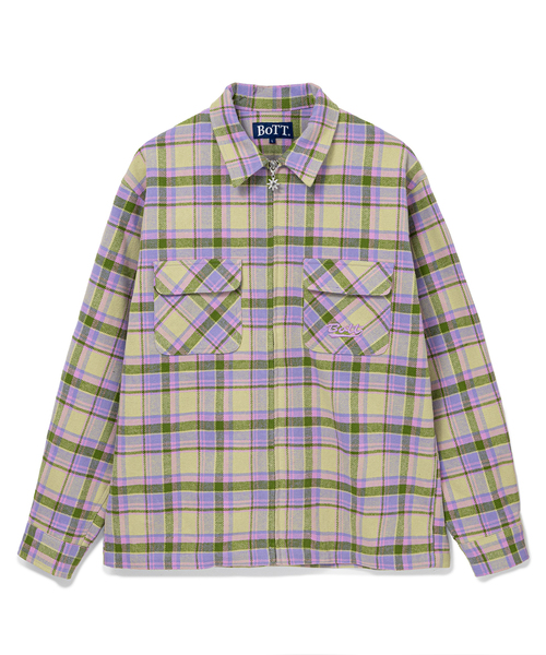 BoTT（ボット） シャツ Zip-Up Flannel Shirt メンズ レディース
