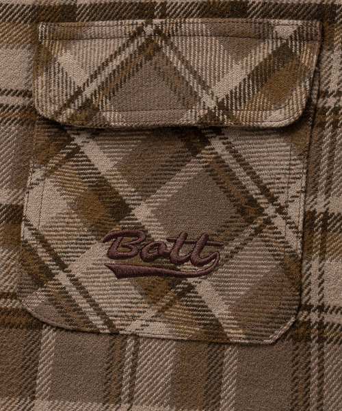 BoTT（ボット） シャツ Zip-Up Flannel Shirt メンズ レディース