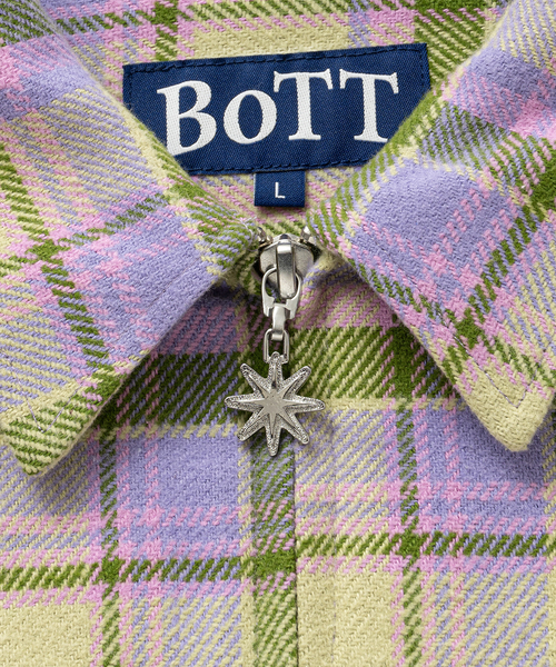 BoTT（ボット） シャツ Zip-Up Flannel Shirt メンズ レディース