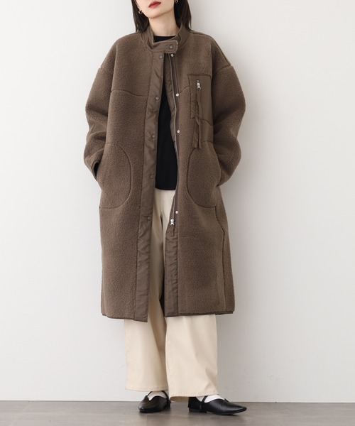 OMNES（オムネス） コート アウター ボンディングボア ロングコート