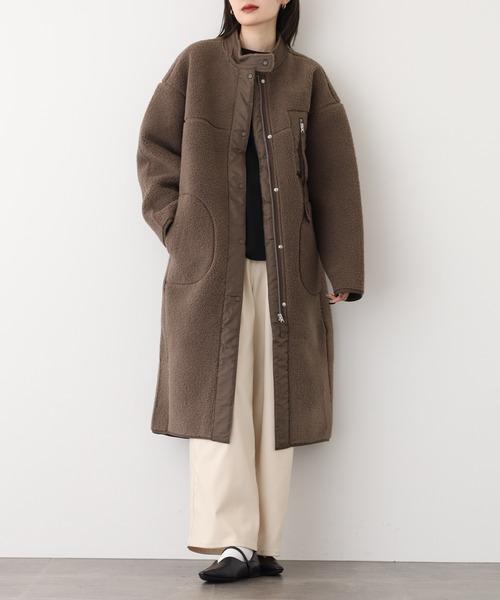 OMNES（オムネス） コート アウター ボンディングボア ロングコート
