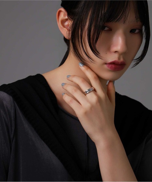 指輪 リング “for Gift”リップルテクスチャーリング/シルバー925「LION HEART / ライオンハート」 メンズ レディースの画像