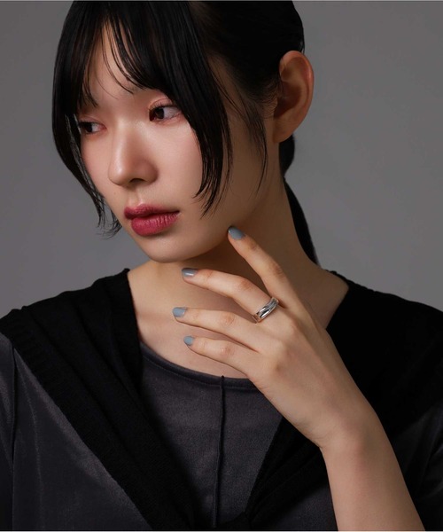 指輪 リング “for Gift”リップルテクスチャーリング/シルバー925「LION HEART / ライオンハート」 メンズ レディースの画像