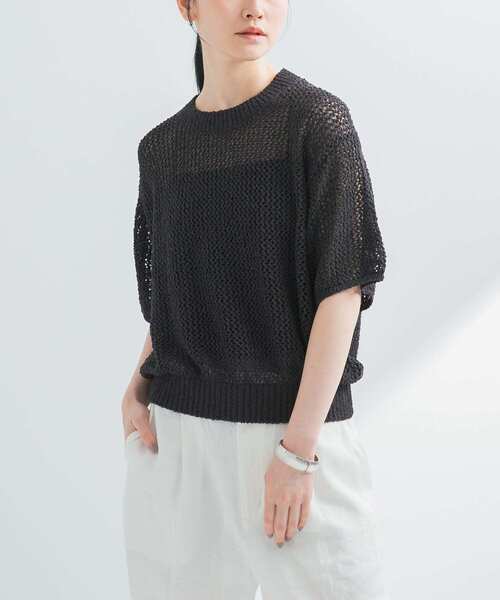 「URBAN RESEARCH」 半袖ニット FREE ホワイト レディース_画像2