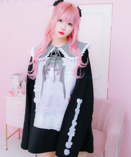 mine by LAFARY tシャツ ちゃおくーあいロングTシャツ レディース