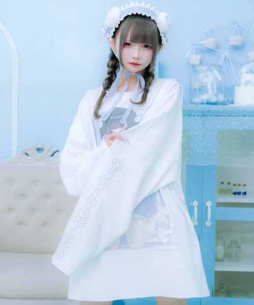 mine by LAFARY tシャツ ちゃおくーあいロングTシャツ レディース