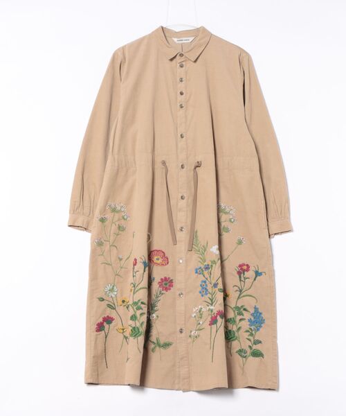 SUPER HAKKA（スーパーハッカ） シャツワンピース ソフトコーデュロイ