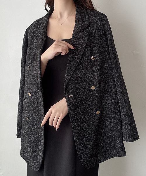 「Meiru」 テーラードジャケット SMALL ブラック レディース_画像5