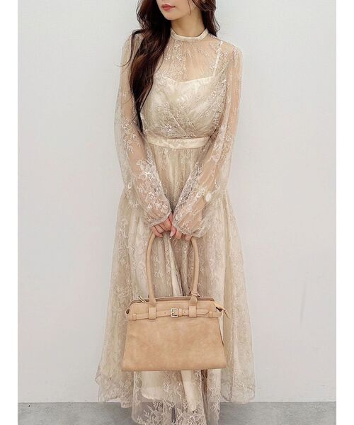 MERCURYDUO（マーキュリーデュオ） ワンピース レースギャザーフレア