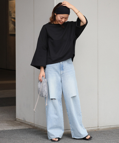 「JOURNAL STANDARD relume」 スウェットカットソー FREE ブラック レディース_画像3