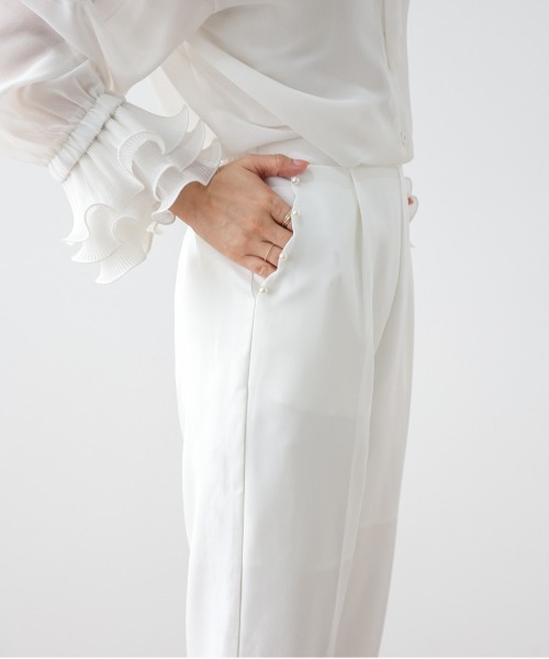 「La-gemme」 パンツ L ネイビー レディース_画像4