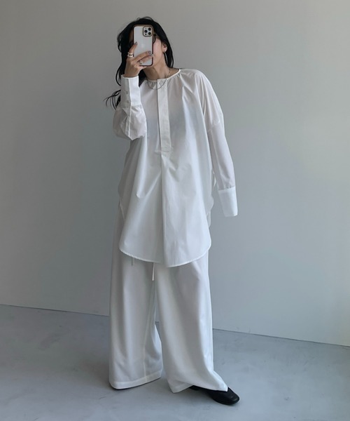 「wee9s」 長袖シャツ FREE ライトブルー レディース_画像2