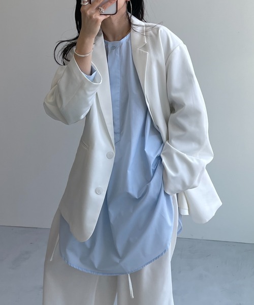 「wee9s」 長袖シャツ FREE ライトブルー レディース_画像8