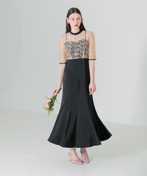 「Leja」 半袖ワンピース MEDIUM モカ レディースの画像