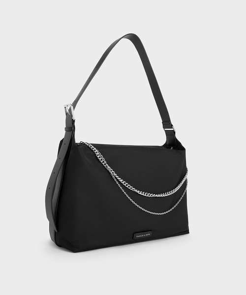 「CHARLES & KEITH」 ショルダーバッグ X-LARGE グレー レディース_画像9