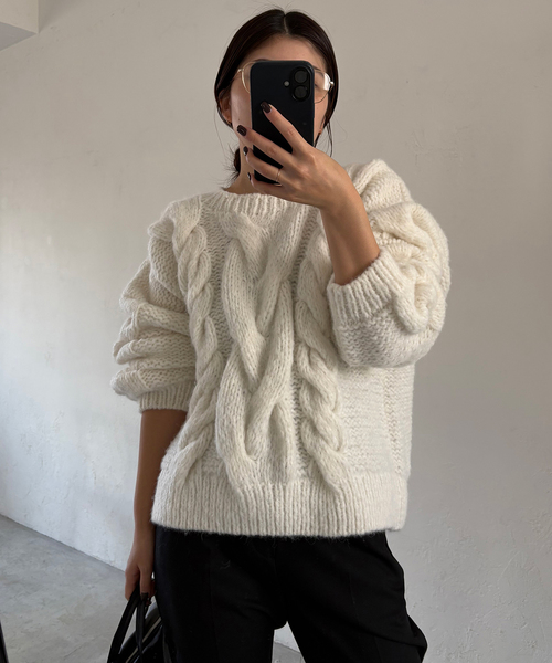 81BRANCA（ハチイチブランカ） ニット セーター SLOBE別注 ケーブル