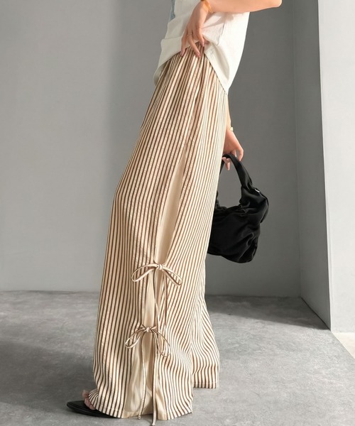 mily bilet ワイドパンツ パンツ 「mily bilet」軽やか素材で叶える