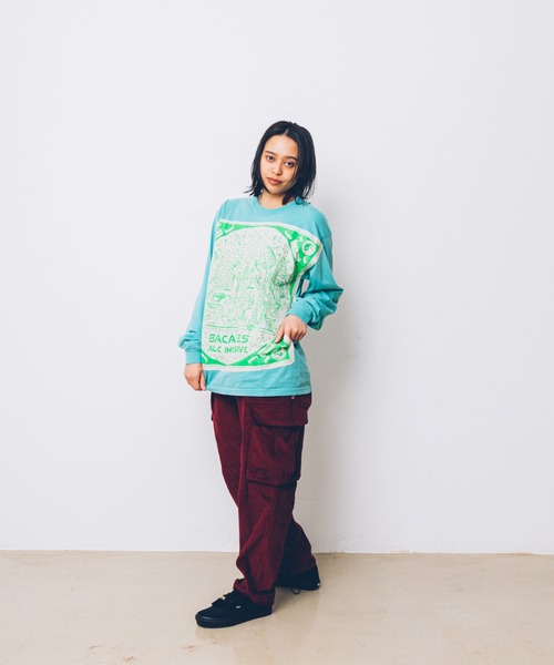 「AlexanderLeeChang」 長袖Tシャツ LARGE ホワイト メンズ_画像3