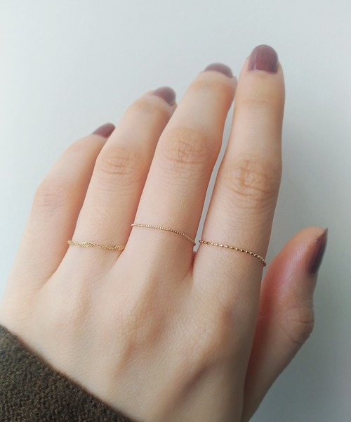 「NOIR DE POUPEE」 リング #15 ゴールド レディース_画像3