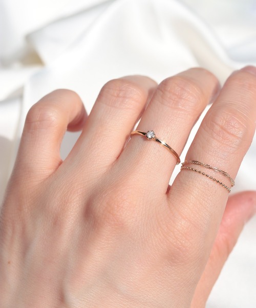 「NOIR DE POUPEE」 リング #15 ゴールド レディース_画像6