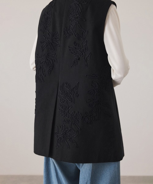 ADAM ET ROPE'（アダムエロペ） ベスト ジレ エンブロイダリージレ