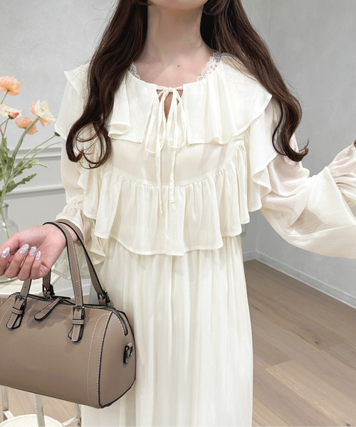 「apres jour」 長袖ワンピース X-LARGE アイボリー レディース_画像3