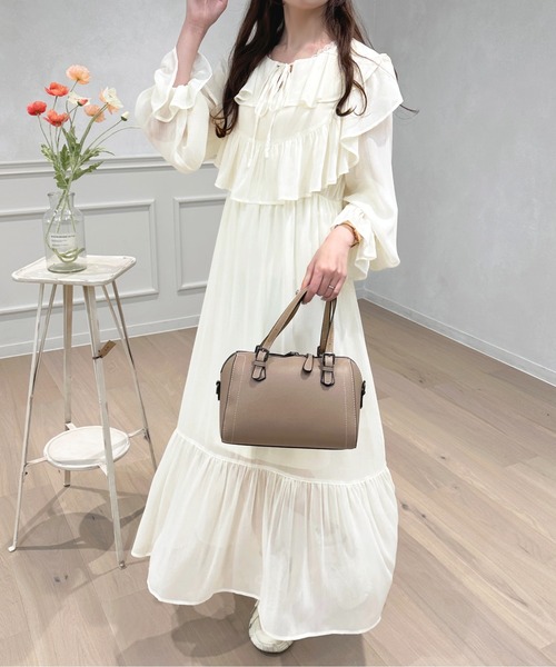 「apres jour」 長袖ワンピース X-LARGE アイボリー レディース_画像9