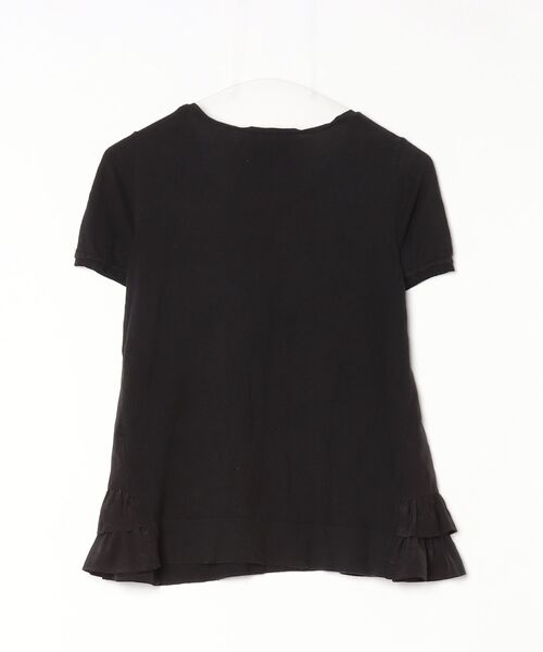 「CYNTHIA ROWLEY」 フリル半袖ニット - ブラック レディース_画像2