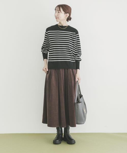 「ITEMS URBANRESEARCH」 フレアスカート FREE ブラック レディース_画像7