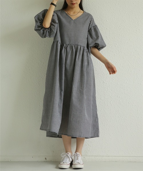 「MAISON DE THERESE」 半袖ワンピース M ブラック レディース_画像9