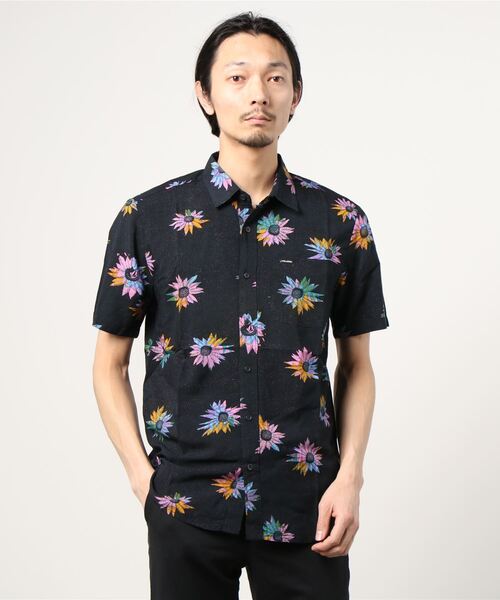 「VOLCOM」 半袖シャツ SMALL ブラウン系その他 メンズ_画像4