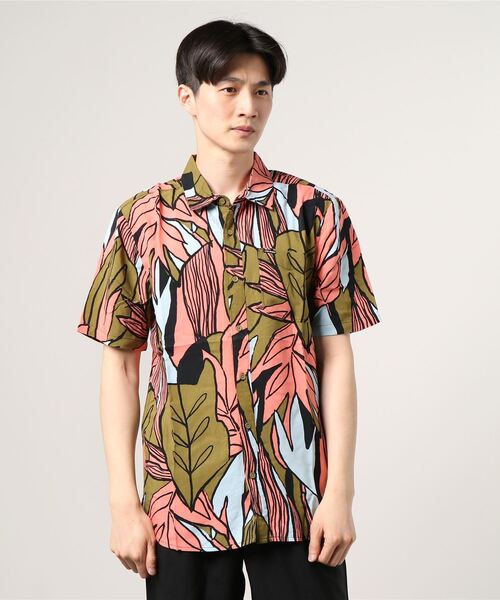 「VOLCOM」 半袖シャツ SMALL ブラウン系その他 メンズ_画像5