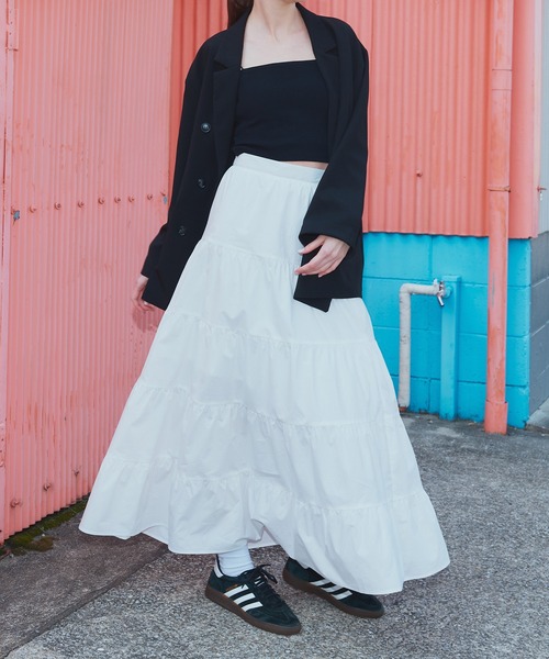 「Mili affinity」 ロングスカート FREE オフホワイト レディース_画像3