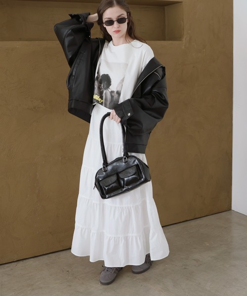 「Mili affinity」 ロングスカート FREE オフホワイト レディース_画像5