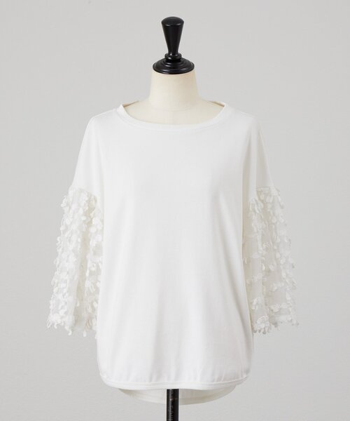 BEARDSLEYビアズリー　ラウンドヘムプルオーバー ホワイト BEARDSLEY（ビアズリー） tシャツ チェリープルオーバー