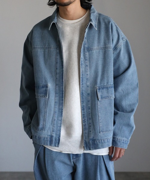 「CREARE -LINO-」 デニムジャケット M ネイビー メンズ_画像3