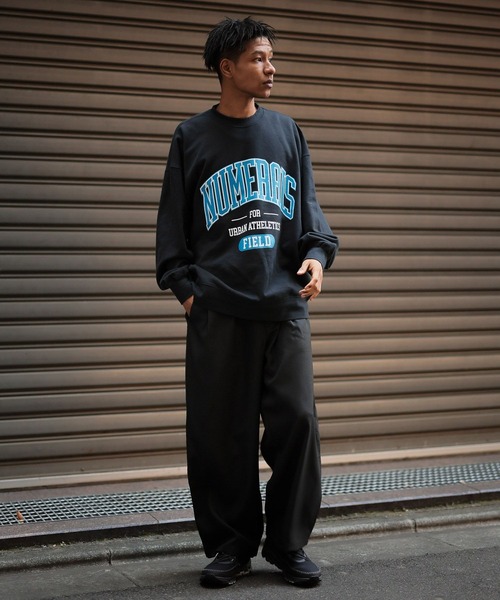 「NUMERALS」 スウェットカットソー MEDIUM ブラック メンズ_画像3