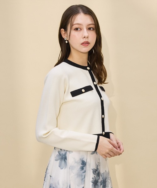 「SWINGLE」 ニットカーディガン FREE ブラック レディース_画像3