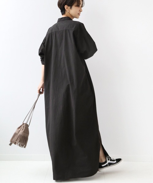 「ARMEN」 シャツワンピース FREE ブラック レディース_画像2