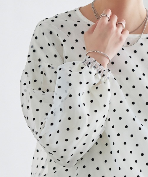 「Pierrot」 長袖ブラウス M オフホワイト レディース_画像2