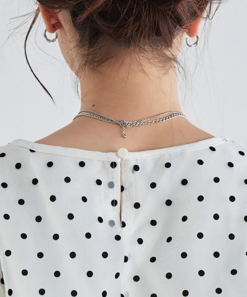 「Pierrot」 長袖ブラウス M オフホワイト レディース_画像4