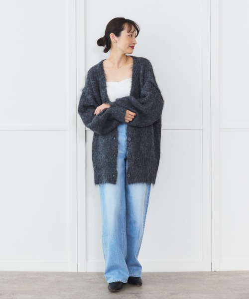 「Sirin」 ニットカーディガン FREE グレー レディース_画像2