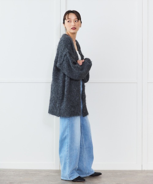 「Sirin」 ニットカーディガン FREE グレー レディース_画像3