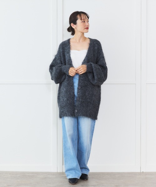 「Sirin」 ニットカーディガン FREE グレー レディース_画像4