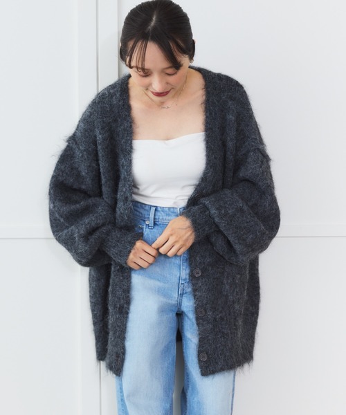 「Sirin」 ニットカーディガン FREE グレー レディース_画像6