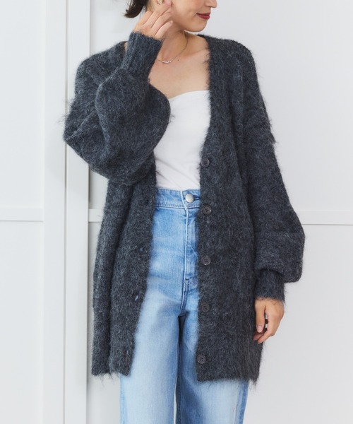 「Sirin」 ニットカーディガン FREE グレー レディース_画像7