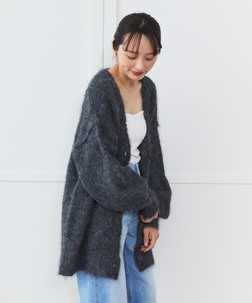 「Sirin」 ニットカーディガン FREE グレー レディース_画像8