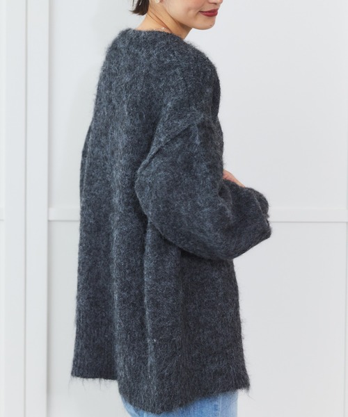 「Sirin」 ニットカーディガン FREE グレー レディース_画像9