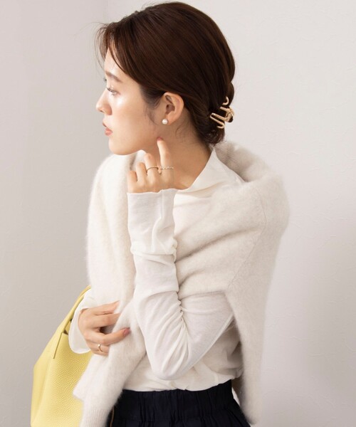 「NOLLEY'S」 長袖カットソー 38 アイボリー レディース_画像9